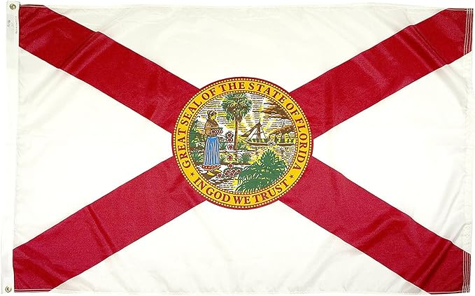 FlagSource Florida Nylon State Flag, Made in the USA, 5x8'
