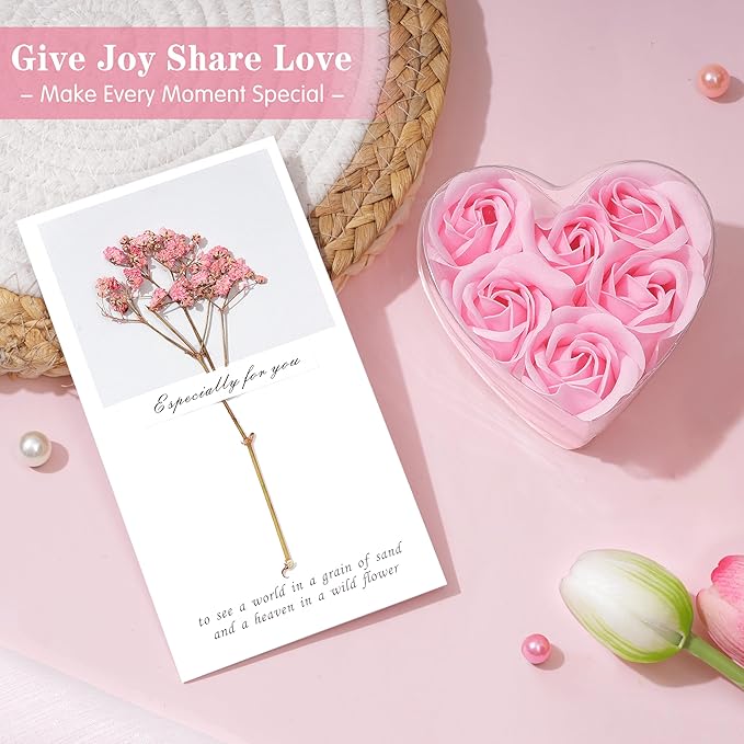 Birthday Gifts for Women Self Care Get Well Soon Gifts, Rose Relaxing Spa Gift Basket - Happy Birthday Set w/ Luxury Flannel Blanket & 40 oz Tumbler, Christmas Gift for Mom Her Wife Sister Friend