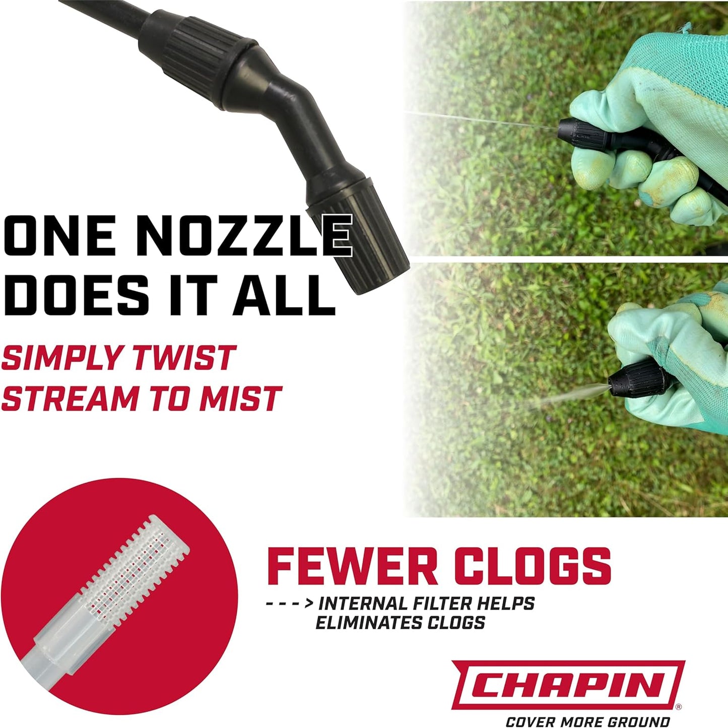 Chapin International 16144 1 Gallon Multipurpose Sprayer for Lawn, Home and Garden,Translucent White