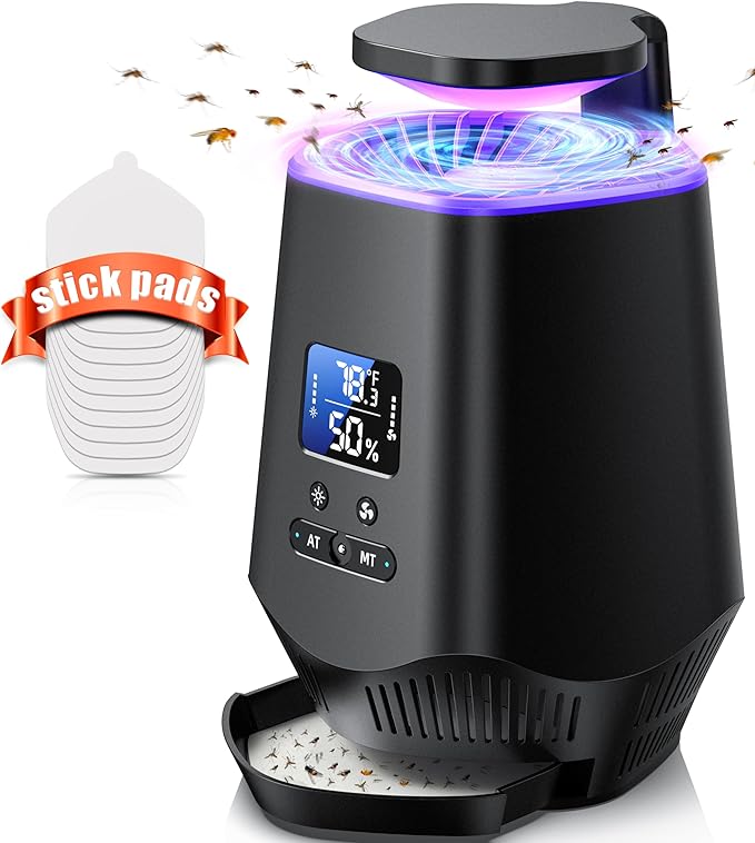 Fruit Fly Traps for Indoors, Gnat Traps for House Indoor Fly Trap Indoor, Effective Fruit Fly Traps Bug Zapper Indoor Mosquito Trap for House Plant Pest Control with 10PCS Refills