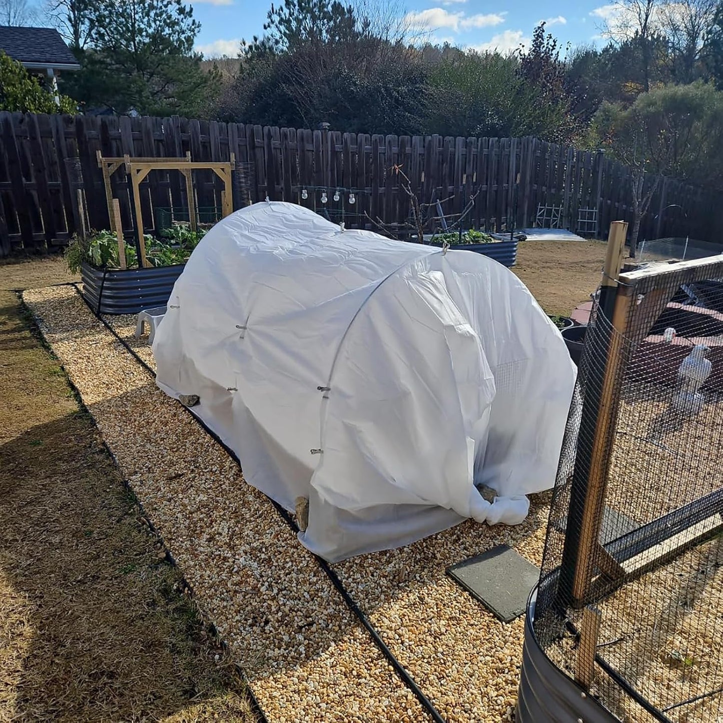 Garden Hoops Grow Tunnel, 6 Sets of 7FT Greenhouse Hoops for Raised Beds, Rust-Proof Fiberglass Frame for Garden Netting, Small Greenhouse Kit, Shade Cloth, Plant Row Covers, 30pcs