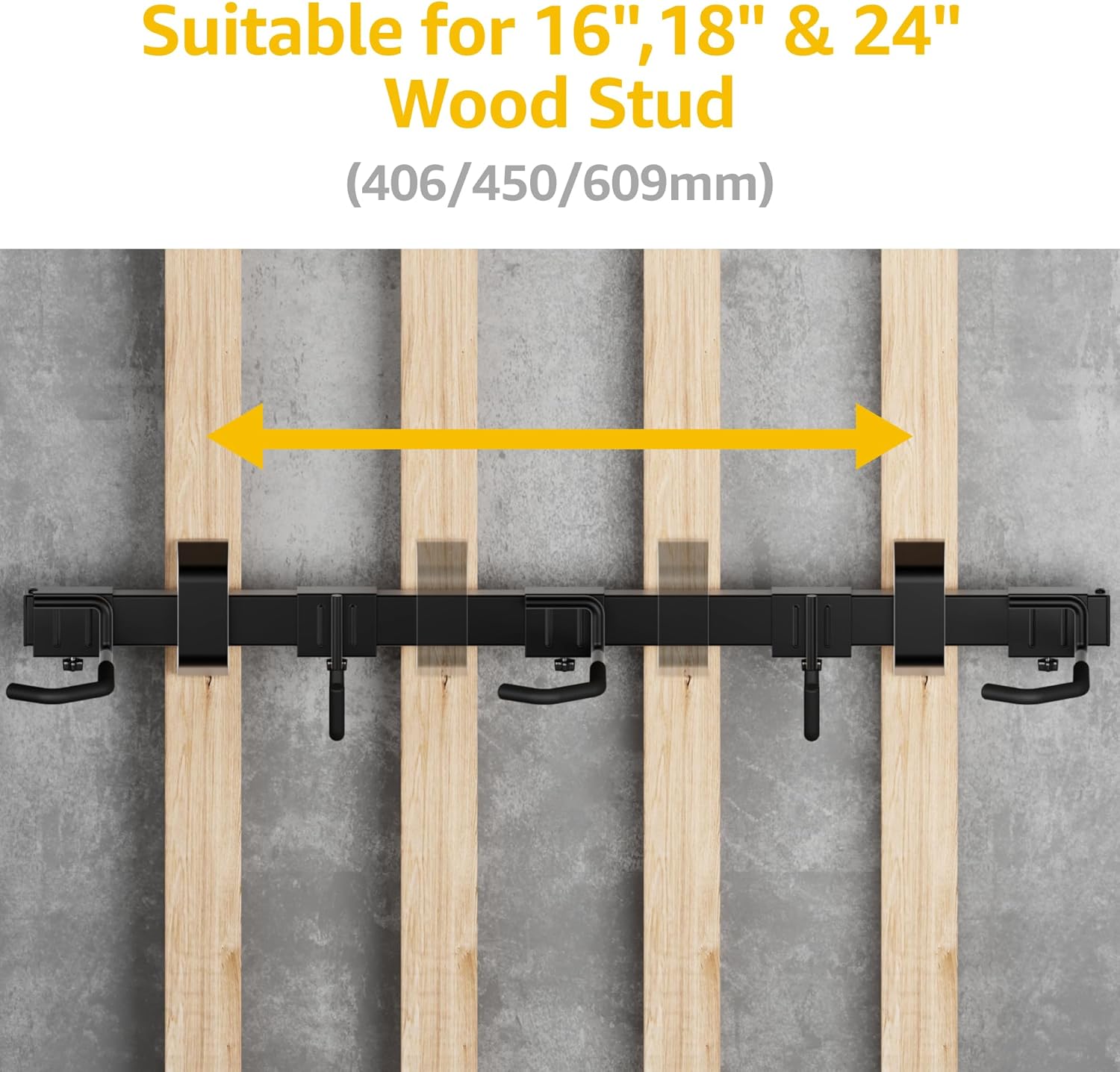 monTEK Enhanced Bike Storage Rack, Adjustable 3-Bike and 2-Helmet Hangers for Indoor Bike Storage, Customizable for Various Bike Sizes, Heavy-Duty Steel Bike Wall Mount, Max Load 209lbs, 32-in