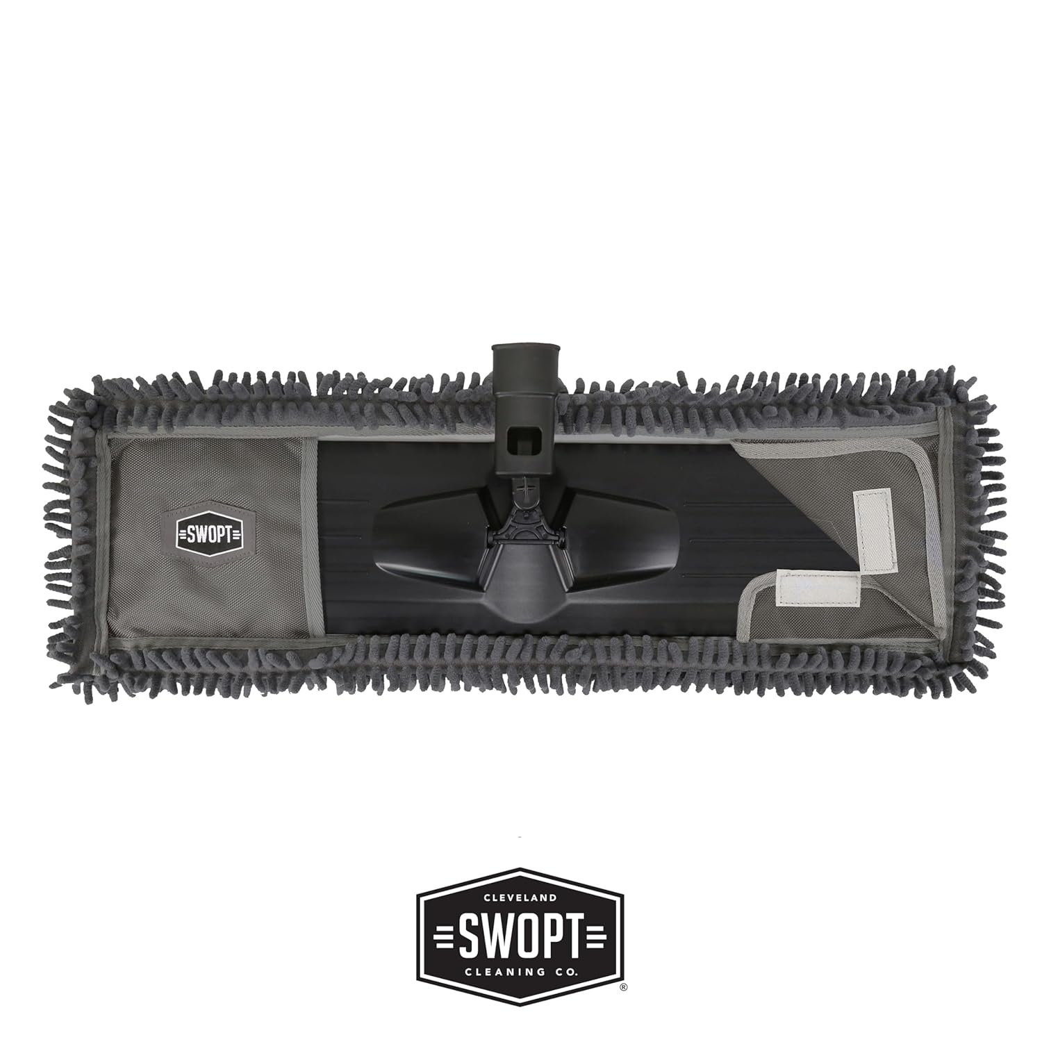 SWOPT 24” Microfiber Dust Mop Head w/Refill — Cleaning Head Interchangeable w/All SWOPT Cleaning Products for Efficient Cleaning & Storage — Mop Provides Lint-Free Cleaning for Wood, Laminate, Tile