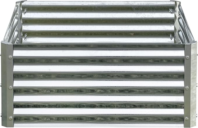 Arrow Sheds GrowIT Galvanized Steel Raised Flower and Plant Bed for The Garden or Greenhouse, 36" x 36" x 17"