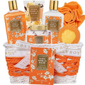 Christmas Gifts for Women - 7 Pcs Vanilla Sugar Bath and Body Gift Basket Set for Women, Spa Gift Baskets Set | Valentine's, Birthday, Mothers Day Gifts for Mom, Perfect Gift for Her All Occasion