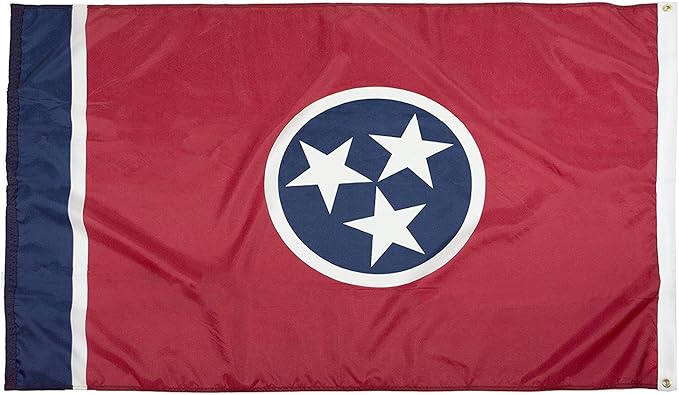 FlagSource Tennessee Nylon State Flag, Made in the USA, 4x6'