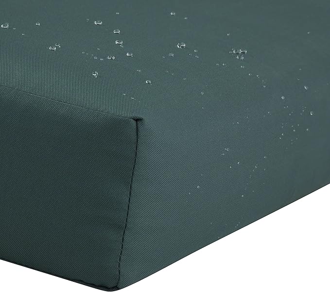 Classic Accessories Ravenna Water-Resistant 21 x 21 x 3 Inch Patio Seat Cushion, Mallard Green