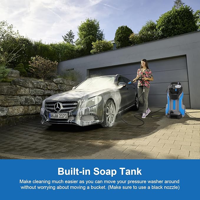 Electric Pressure Washer 5000PSI 4.0GPM Power Washers with M22-14mm Pressure Hose 33FT, Power Sprayers High Pressure with 1/4" QC Compatible Surface Cleaner for Home Cars Driveways, Dblue