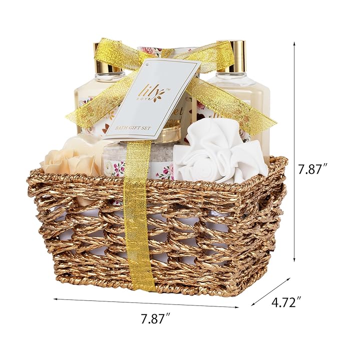 Christmas Gifts for Women Bath and Body Gift Basket Set - 9 Pcs Luxury Spa Gift Basket Set for Women, Gift Baskets | Perfect Valentine's, Birthday, Mothers Day for Mom, Gift Set for Mom All Occasion