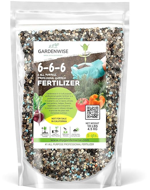 6-6-6 All-Purpose Professional Plant Food Fertilizer; Ideal for Winter Care & Spring Feeding, Perfect Balanced NPK for Indoor and Outdoor Plants (10 QUARTS)