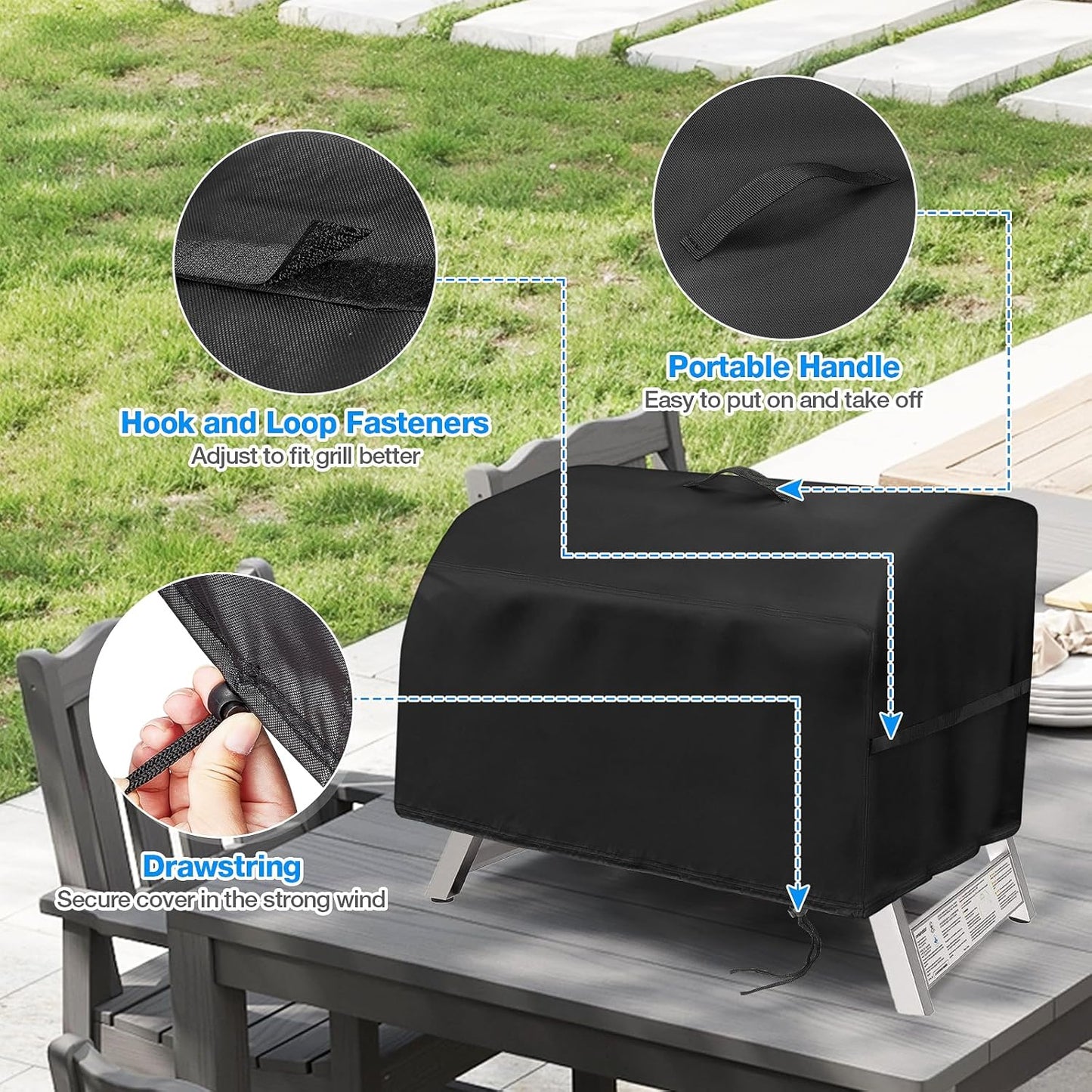 Grill Cover for Z Grills Cruiser 200a Portable Pellet Grill,Waterproof Small Tabletop BBQ Grill Covers - 25 x 20 x 13 Inch