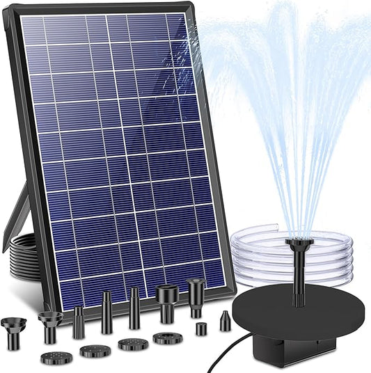 Biling 7.5W Solar Water Pump Outdoor, Solar Pond Pump Solar Fountain with DIY 5ft Tubing for Samll Ponds, Garden Pool and Bird Bath