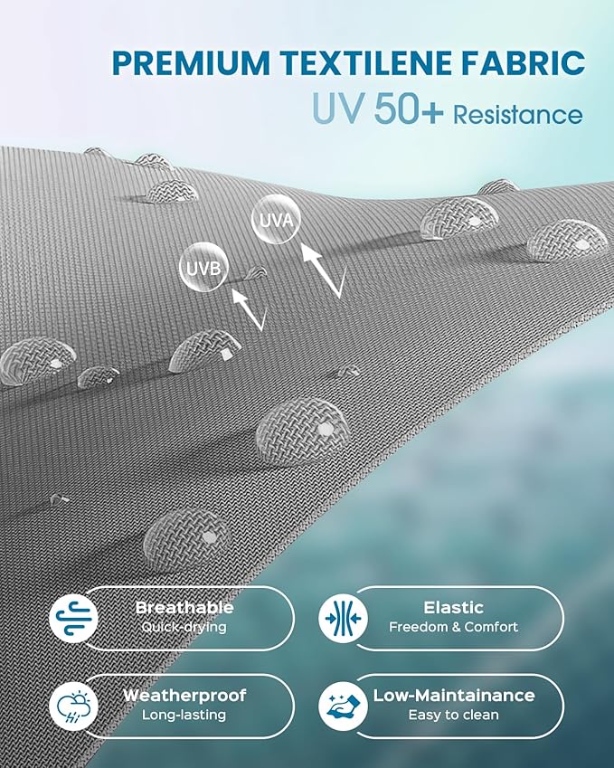 Chaise Lounge Outdoor, Foldable Aluminum Pool Lounge Chairs with 5 Positions Recliner - Free Assembly - Patio Chaise Lounge Chair for Poolside, Beach, Yard (Darkgray)