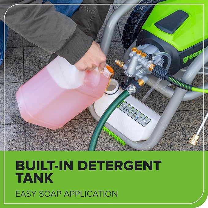 Greenworks Pro Brushless 2700 PSI (CSA Certified) 2.3 GPM Max / 1.2 GPM Electric Pressure Washer (Foldable Handles, Rugged Steel Frame, 25 FT Hose, 35 FT GFCI Power Cord)