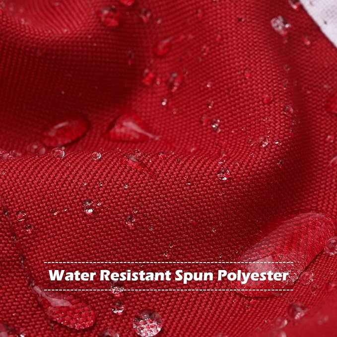 American Flag 10x15 Ft Deluxe Water Resistant Series Made From Heavy Duty Super Tough Spun Polyester/Embroidered Stars/Sewn Stripes/Brass Grommets,US Flags Perfect for Outside