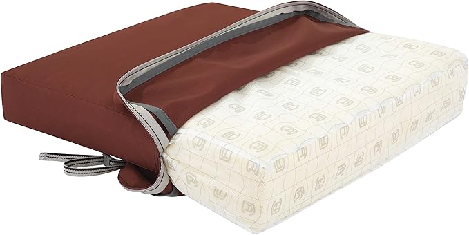 Classic Accessories Ravenna Water-Resistant 17 x 15 x 2 Inch Patio Seat Cushion, Spice, Chair Seat Cushion