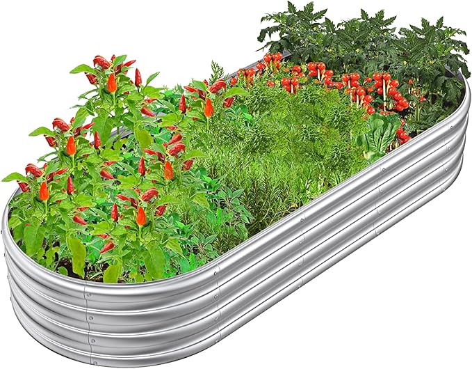 6x2.3x1ft Raised Garden Bed for Flowers, Outdoor Raised Planter Box, Backyard Raised Garden Bed for Plant