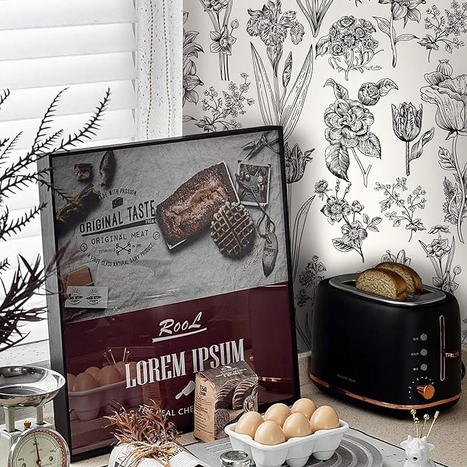 Dimoon 393"x17.3" Floral Peel and Stick Wallpaper Beige Contact Paper Waterproof Wallpaper Delicate Vintage Flower Thicken Plant Self Adhesive Removable Wall Covering Shelf Liner Decal Vinyl Roll