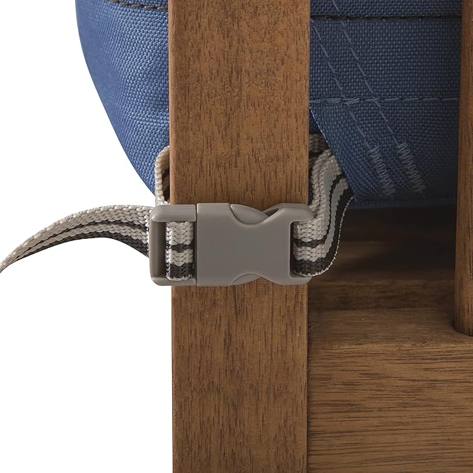 Classic Accessories Ravenna Water-Resistant 21 x 19 x 5 Inch Patio Seat Cushion, Empire Blue, Patio Loveseat Cushion