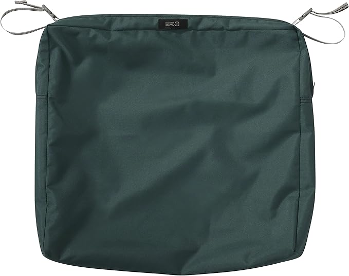 Classic Accessories Ravenna Water-Resistant 21 x 21 x 3 Inch Patio Seat Cushion, Mallard Green