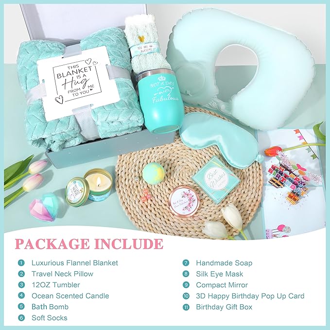 Birthday Gifts for Women Birthday Gifts Ideas Womens Gift for Birthday Box for Women Happy Birthday Gifts Basket for Friends Female Sister Coworker Her Wife Girlfriend