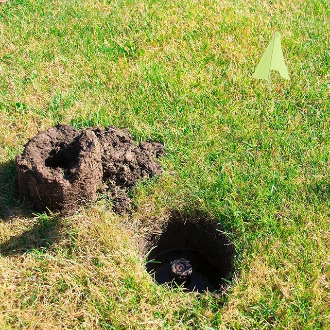 Fluorescent Lime Marking Flags 1000 Pack - 4x5x15 Inch Marker Flags for Outside - Markers For Lawn, Irrigation, Landscaping, Survey & Sprinkler Head Marking