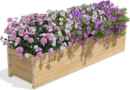 Greenes Fence Cedar Wood Planter Box, 46" x 11" x 10" - Made in USA with North American Cedar