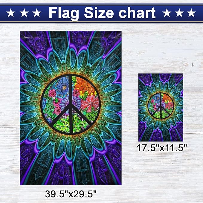 FLAGWIX Flags - Hippie Just A Little Something To Brighten Your Day Flag QNK163F, House Flag (29.5" x 39.5") - USA House Garden Flags Premium Polyester - Decorative Outdoor Flags