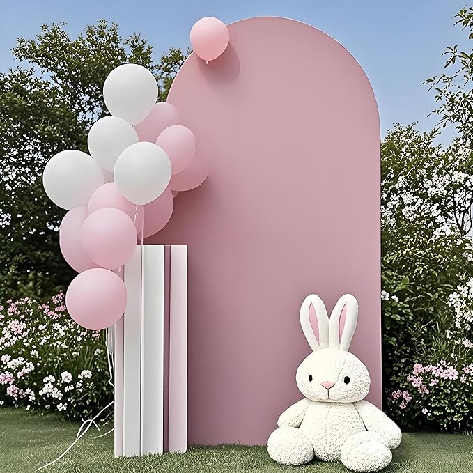 7.2FT Dusty Rose Wedding Arch Cover, Dusty Rose 7.2FT Arch Backdrop Cover,Chiara Covers for Wedding Birthday Party Celebration Decor