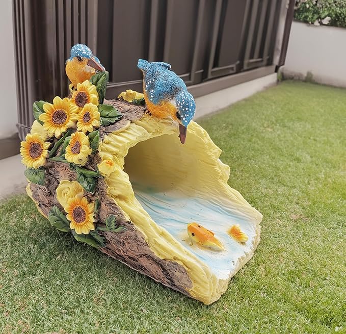 Bird Statues Outdoor Decoration, Resin Statue Garden Decor, Animal Downspout Diverter, Decorative Gutter Extension, 3"4" Downspout Extender Diverter Splash Block