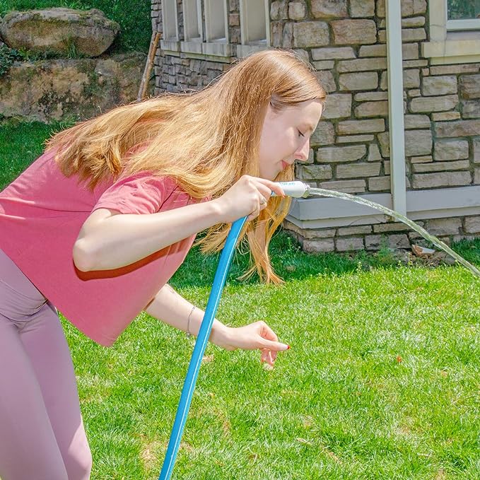 Fevone 5 ft Garden Hose, 2-Year Warranty, Hose Reel Leader Hose, Hybrid Polymer, Kink Resistance, Flexible, Durable, Leak Free, Aluminum Fittings, 3/4" GHT, 5/8" ID, 600 Psi, Drinking Water Safe