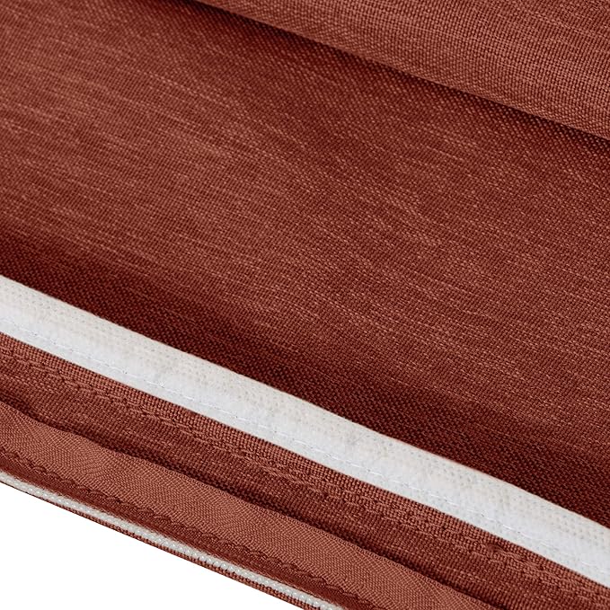 Classic Accessories Montlake Water-Resistant 21 x 22 x 4 Inch Patio Lounge Back Cushion, Heather Henna Red, Outdoor Loveseat Cushions