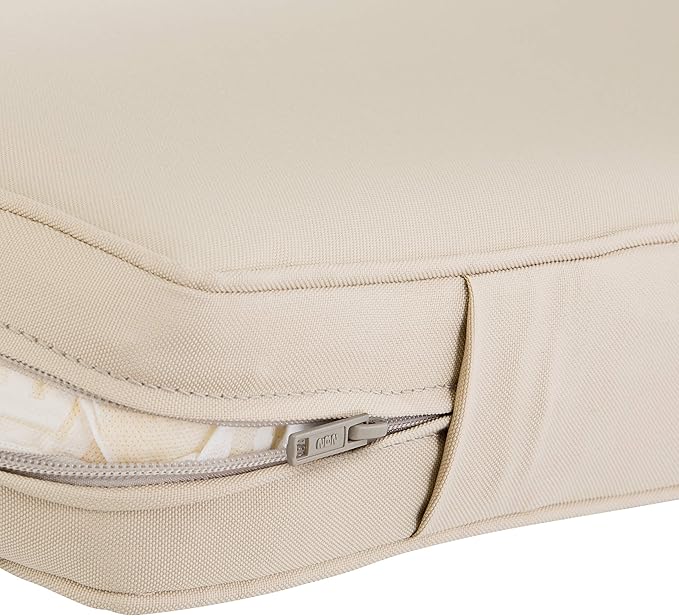 Classic Accessories Montlake Water-Resistant 19 x 20 x 4 Inch Patio Lounge Back Cushion, Antique Beige, Outdoor Loveseat Cushions