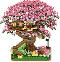 Cherry Blossom Bonsai Tree Mini Micro Building Set, Japanese Sakura Tree House Model Sets for Adults, Flowers House Mini Bricks Building Kit, Creative Gift Toys for Kids 12-14 (2138PCS)