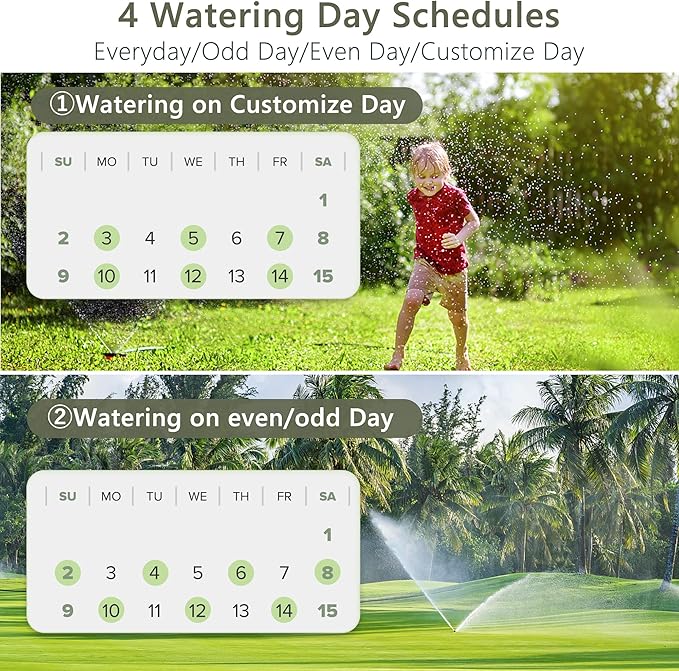 Diivoo Smart Water Timer 3 Zone, WiFi Sprinkler Hose Timer Compatible with Alexa and Google, Remote Control Irrigation Timer, Automatic Manual Watering, Rain Delay, for Garden, Lawns and Yards