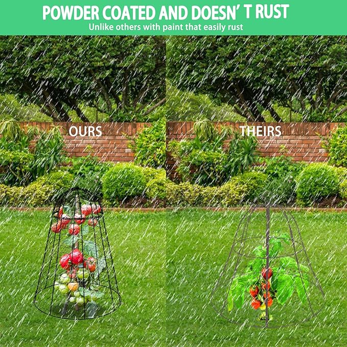 Garden Cloches for Plants Extra Large Sapbontchi Garden Cloche Chicken Wire Cloche for Plants Cages Cover Plant Protectors from Animals in Outdoor Vegetable Garden Set of 6 Plant Cloche 20" H x 12" D