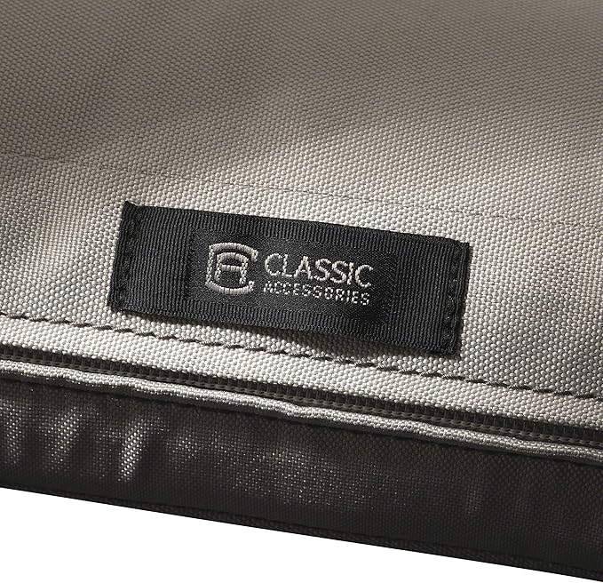 Classic Accessories 62-009-MUSHRM-EC Ravenna Seat Cushion, 21x19x5 Inch (Pack of 1), Mushroom, Chair Seat Cushion