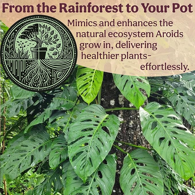 Craft Aroid Potting Mix- Elite Alocasia, Philodendron, Monstera Soil Mix, Chunky, Well Draining Potting Soil for Indoor Plants, All Tropical Plants & Houseplants, Synthetic & Peat Free 8QT