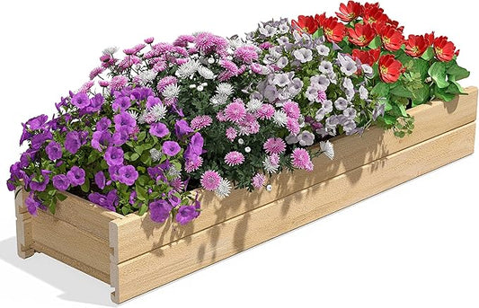 Greenes Fence Cedar Wood Planter Box with Rail Mount Brackets, 46" x 11" x 7" - Made in USA with North American Cedar