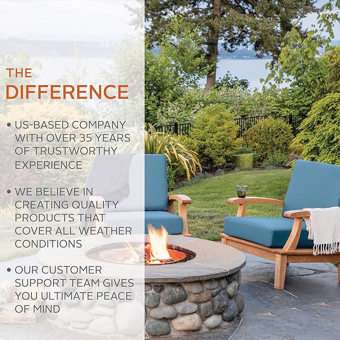 Classic Accessories Ravenna Water-Resistant 19 x 19 x 3 Inch Patio Seat Cushion, Dark Taupe, Chair Seat Cushion