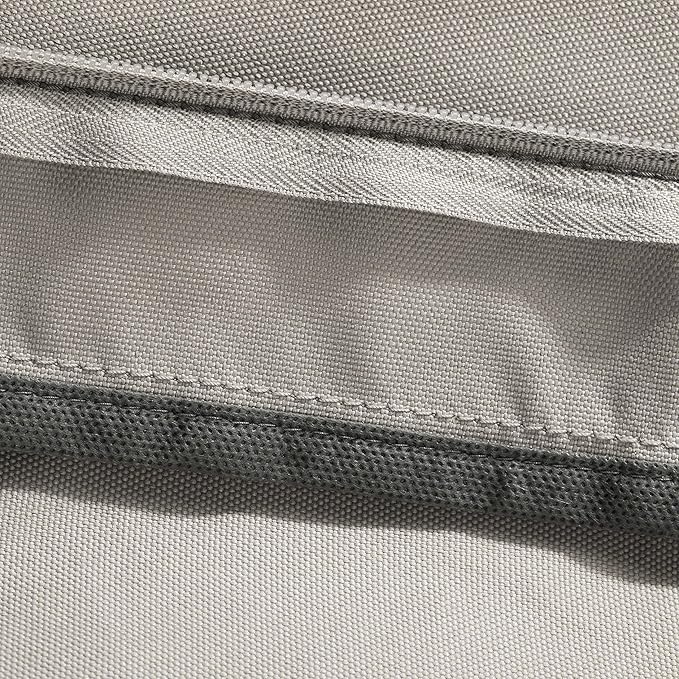 Classic Accessories Ravenna Water-Resistant 25 x 25 x 5 Inch Square Patio Seat Cushion Slip Cover & Foam, Mushroom, Lounge Chair Cushion