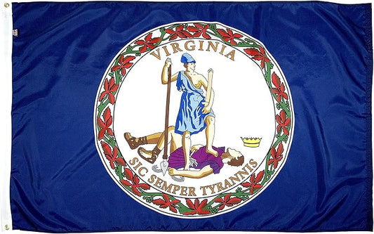 FlagSource Virginia Nylon State Flag, Made in the USA, 3x5'