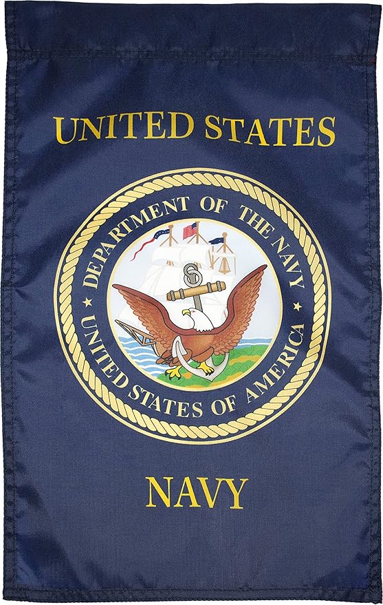 FlagSource U.S. Navy Nylon Garden Flag, Made in The USA, 18x12"