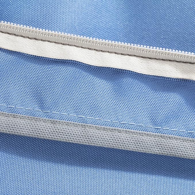 Classic Accessories Ravenna Water-Resistant 23 x 23 x 5 Inch Square Patio Seat Cushion Slip Cover & Foam, Empire Blue, Lounge Chair Cushion