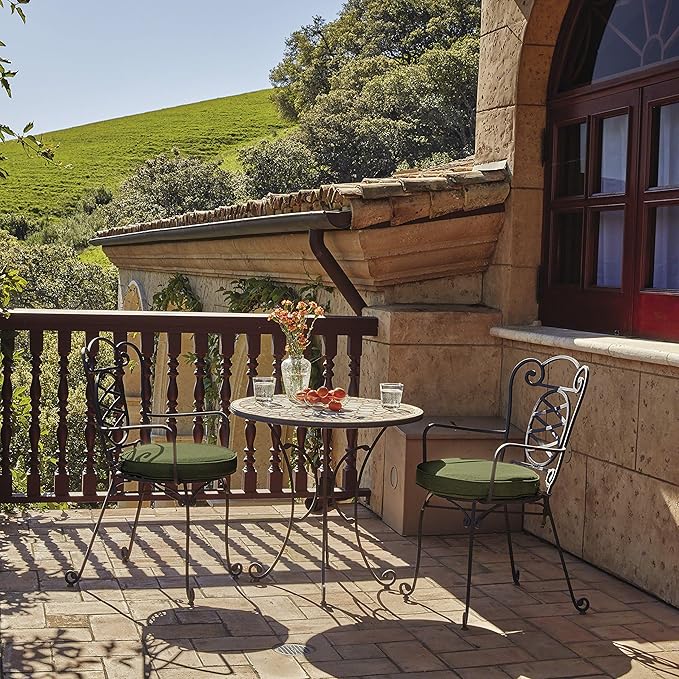 Classic Accessories Montlake Water-Resistant 21 x 20 x 4 Inch Patio Lounge Back Cushion, Heather Fern Green, Outdoor Loveseat Cushions