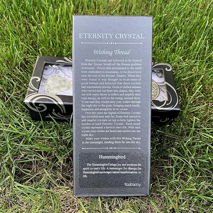 Crystal Garden Suncatcher Hanging Crystals Ornament for Window Rainbow Maker Prisms Home Decor Gift Boxed Sun Catcher Gift Idea for Mom Friends Grandma,Hummingbird