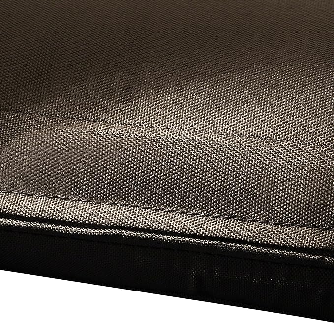 Classic Accessories Ravenna Water-Resistant 25 x 25 x 5 Inch Square Patio Seat Cushion Slip Cover & Foam, Dark Taupe, Lounge Chair Cushion
